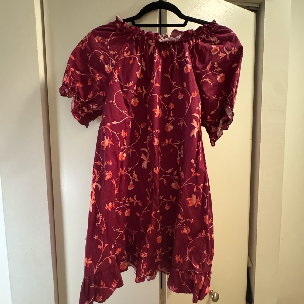 Hill house Burgundy Floral Dress